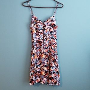 Zip front Floral Dress